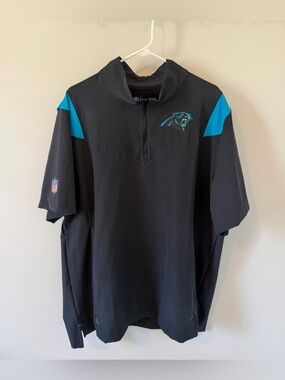 Nike NFL Carolina Panthers Sideline Coaches Short Sleeve Pullover Men’s Size XL